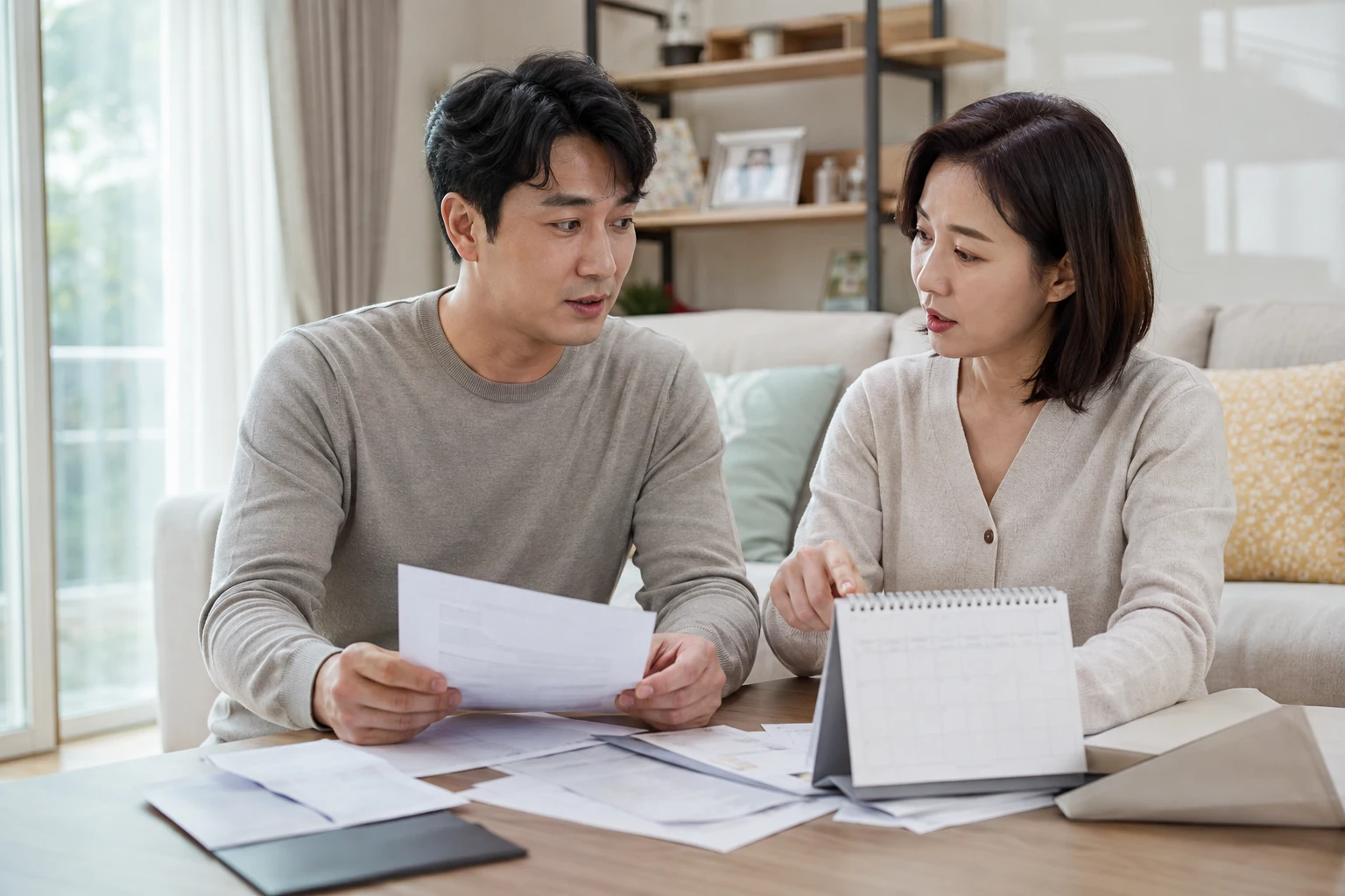 유류분 청구소송 기간 관련 자료를 확인하는 장면