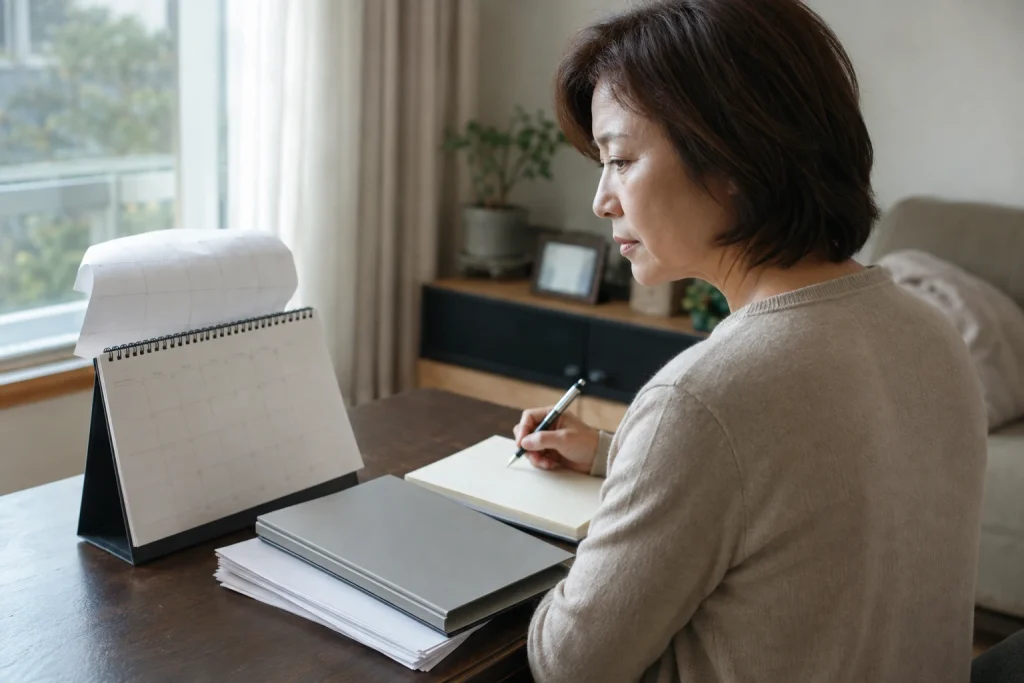 유류분 1년 지나면 관련 날짜와 자료를 확인하는 장면